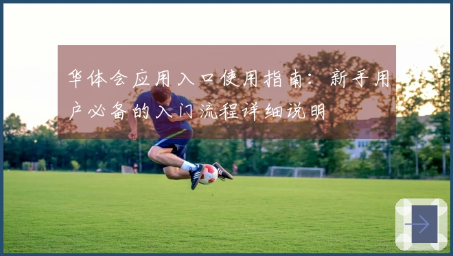 华体会应用入口使用指南：新手用户必备的入门流程详细说明